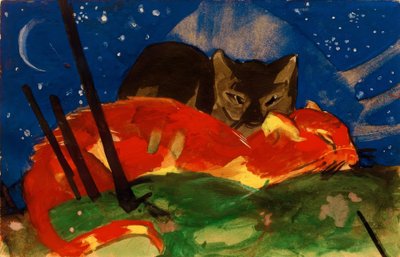 Two Cats by Franz Marc
